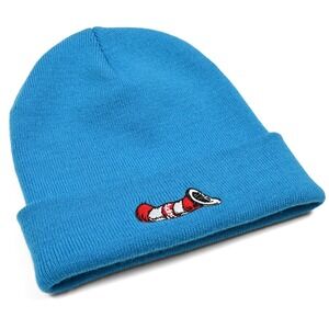 Supreme Cat In The Hat Dr. Seuss Collab Blue Beanie FW18 Skater Embriodered Rare